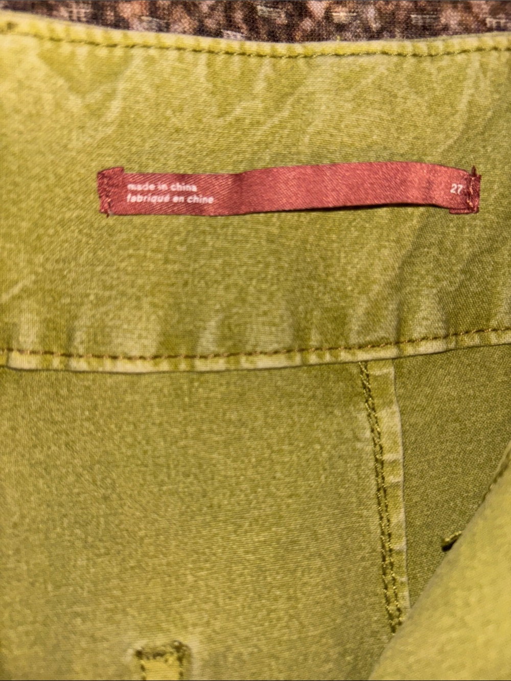 Pilcro The Skipper Olive Green Jeans Size 27 EUC - Picture 8 of 14